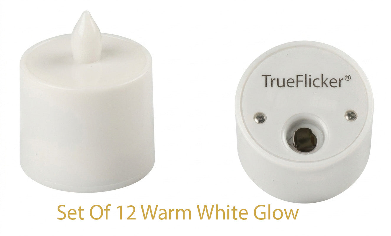 Replacement Rechargeable Tea Light (Set 12) Warm White Glow